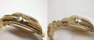 18金ロレックスの磨き修理