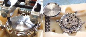 防水タイプの時計の電池交換