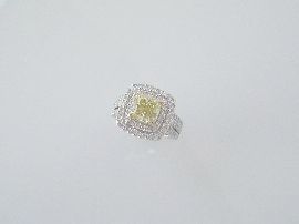 プラチナイエローダイアモンドリング